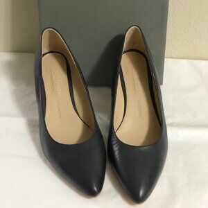 LLOYD Germany Leather Heels Pumps Comfy Casual Low Heel Dress Shoes Navy Size 37